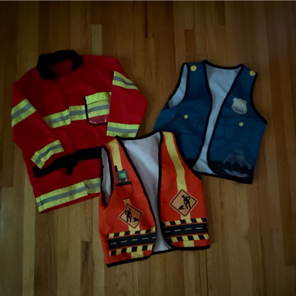 Fireman, Policeman, Construction Worker set